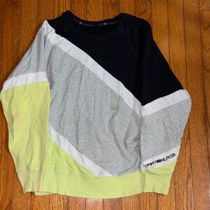 Tommy Hilfiger WOMENS Crewneck Sweater - Black, Gray, and Yellow